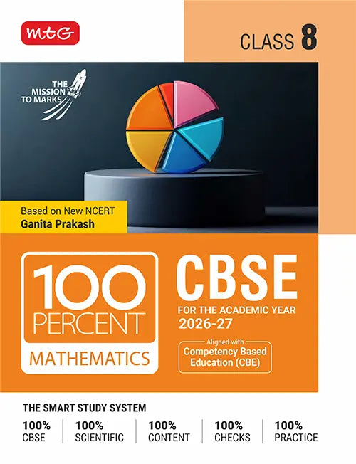 CBSE 100 Percent Class 8 Mathematics Book for 2026-27 Exam | MTG