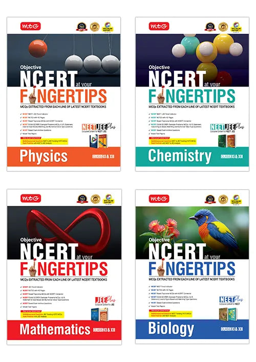 Objective NCERT at your FINGERTIPS Physics, Chemistry, Mathematics and Biology Combo – NEET/JEE Books (Based on NCERT Latest Pattern For 2026 Exam) | MTG