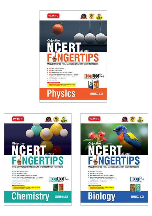 Objective NCERT at your FINGERTIPS Physics, Chemistry and Biology Combo – NEET Books (Based on NCERT Latest Pattern For 2026 Exam) | MTG