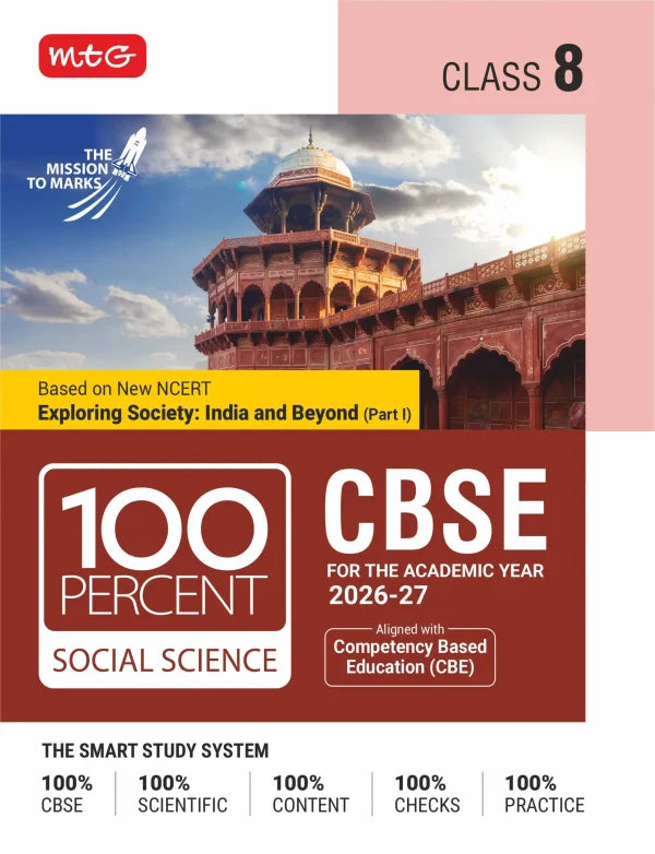 CBSE 100 Percent Class 8 Social Science Part-1 Book for 2026-27 Exam | MTG