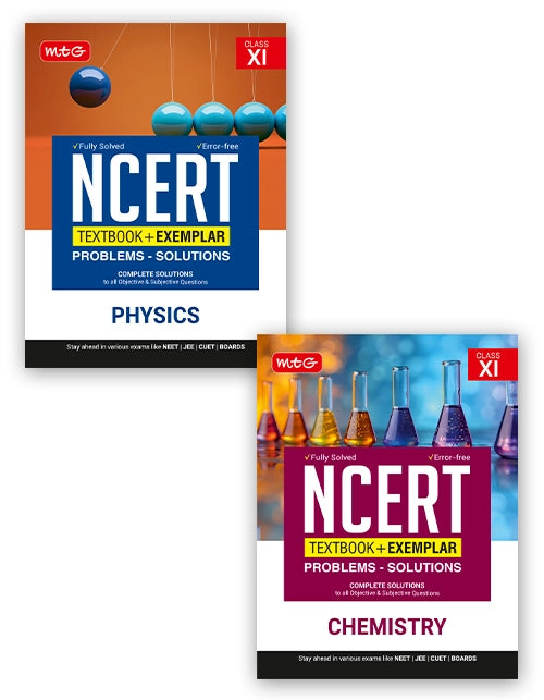 NCERT Textbook + Exemplar Problems Solutions Physics and Chemistry Combo – Class 11 | MTG