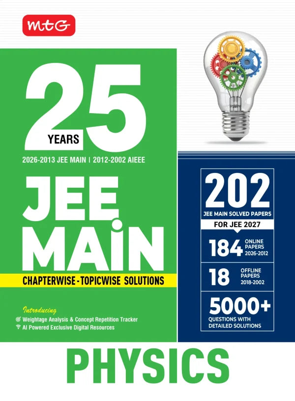 25 Years JEE MAIN Chapterwise Topicwise (2026-2002) – Physics For 2027 Exam | MTG