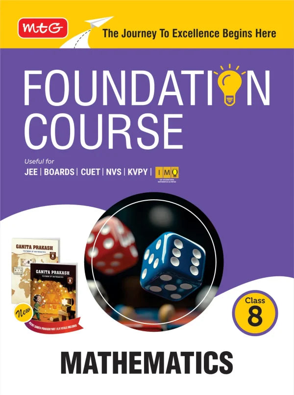 Foundation Course Class 8 Mathematics Combined Part-1 and 2 For NEET, IIT-JEE, CUET and Boards Exams | MTG | Edition 2026-2027