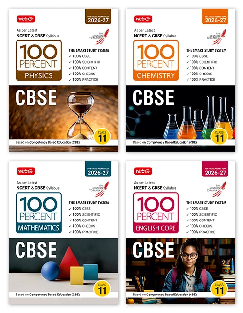100 Percent NCERT and CBSE Physics, Chemistry, Mathematics, English Class 11 | MTG | 2026-27