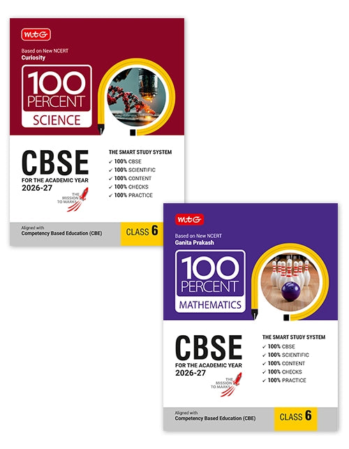 100 Percent NCERT and CBSE Science, Mathematics Class 6 | MTG | 2026-27