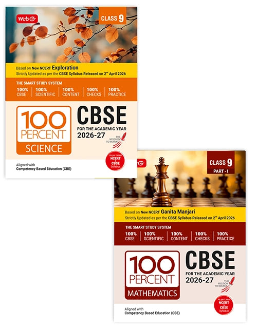 100 Percent NCERT and CBSE Science, Mathematics (Part-1) Class 9 | MTG | 2026-27