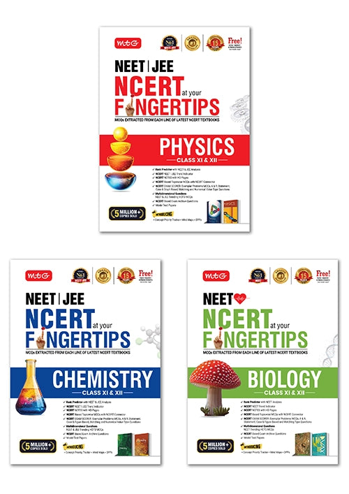 Objective NCERT at your FINGERTIPS Physics, Chemistry and Biology Combo – NEET Books (Based on NCERT Latest Pattern For 2027 Exam) | MTG