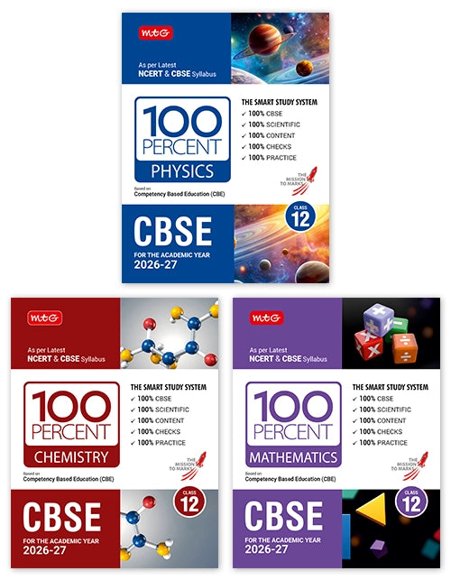 100 Percent NCERT and CBSE Physics, Chemistry, Mathematics Class 12 For 2026-27 Exam Combo | MTG