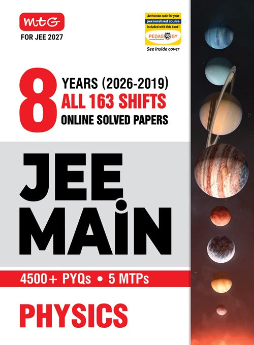 JEE Main 8 Years (2026-2019) PYQs Physics | All 163 Shift Previous Years Solved Papers For JEE Main 2027 Exams | MTG
