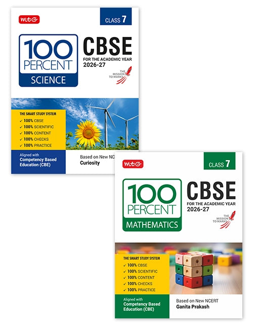 100 Percent NCERT and CBSE Science, Mathematics Class 7 | MTG | 2026-27