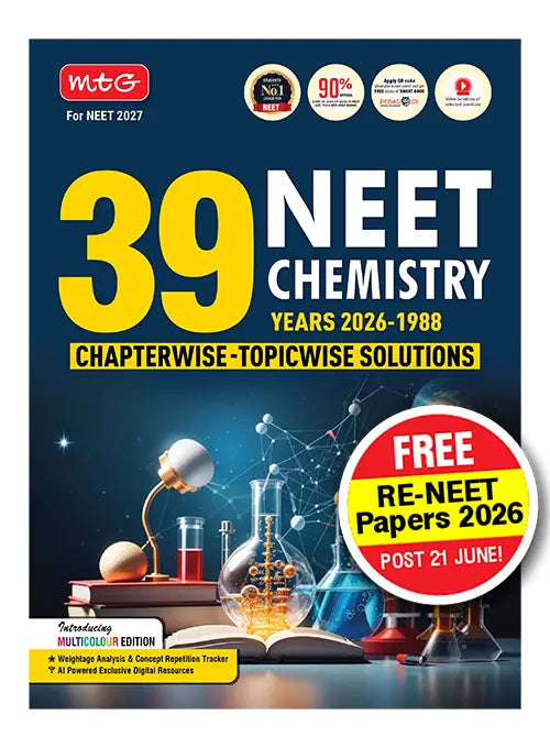 39 Years NEET Chemistry Book For 2026-2027 Exam | Chapterwise Topicwise Solved Question Papers | MTG
