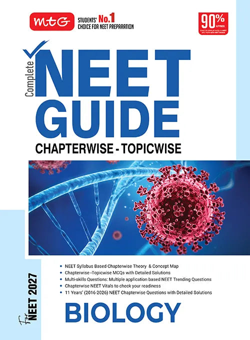 Complete NEET Guide Biology Book For 2027 Exam | 11 Years Chapterwise Questions (PYQs) with Detailed Solutions | MTG