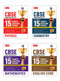 MTG CBSE ScoreMore15 Sample Papers CBSE Boards – Class 12 Physics, Chemistry, Mathematics and English Combo