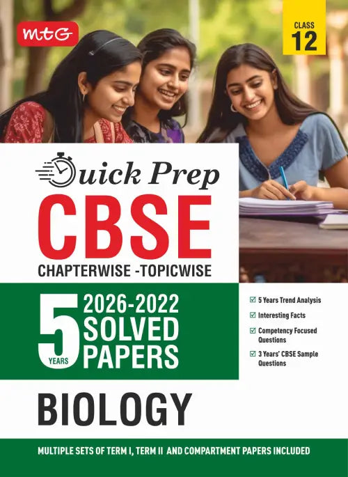 CBSE Quick Prep Class 12 Biology PYQs Book For 2027 Exam | MTG