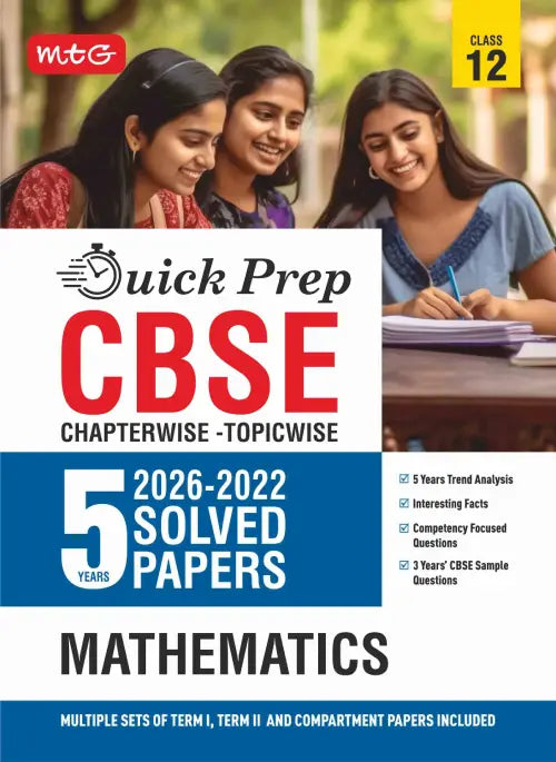 CBSE Quick Prep Class 12 Mathematics PYQs Book For 2027 Exam
