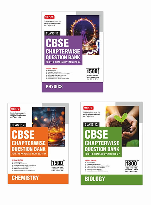 CBSE Chapterwise Question Bank Class 12 - Physics, Chemistry and Biology | MTG | 2026-27