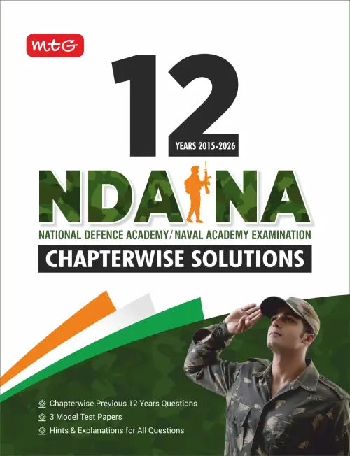NDA-NA 12 Previous Years Chapterwise Solved Papers (2015-2026) | MTG