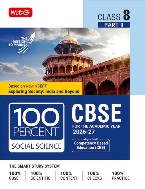CBSE 100 Percent Class 8 Social Science Part-2 Book for 2026-27 Exam | MTG