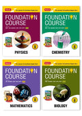 Foundation Course Class 8 Physics, Chemistry, Mathematics (Part 1 and 2) and Biology (Set of 4 Books)