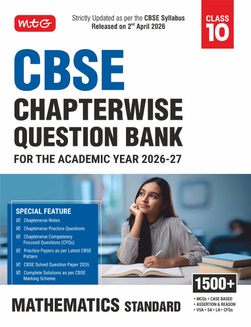 Class 10 – CBSE Chapterwise Question Bank Mathematics For 2027 Board Exam | MTG | 2026-27