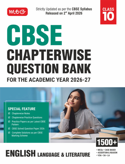 Class 10 – CBSE Chapterwise Question Bank English Language and Literature For 2027 Board Exam | MTG | 2026-27