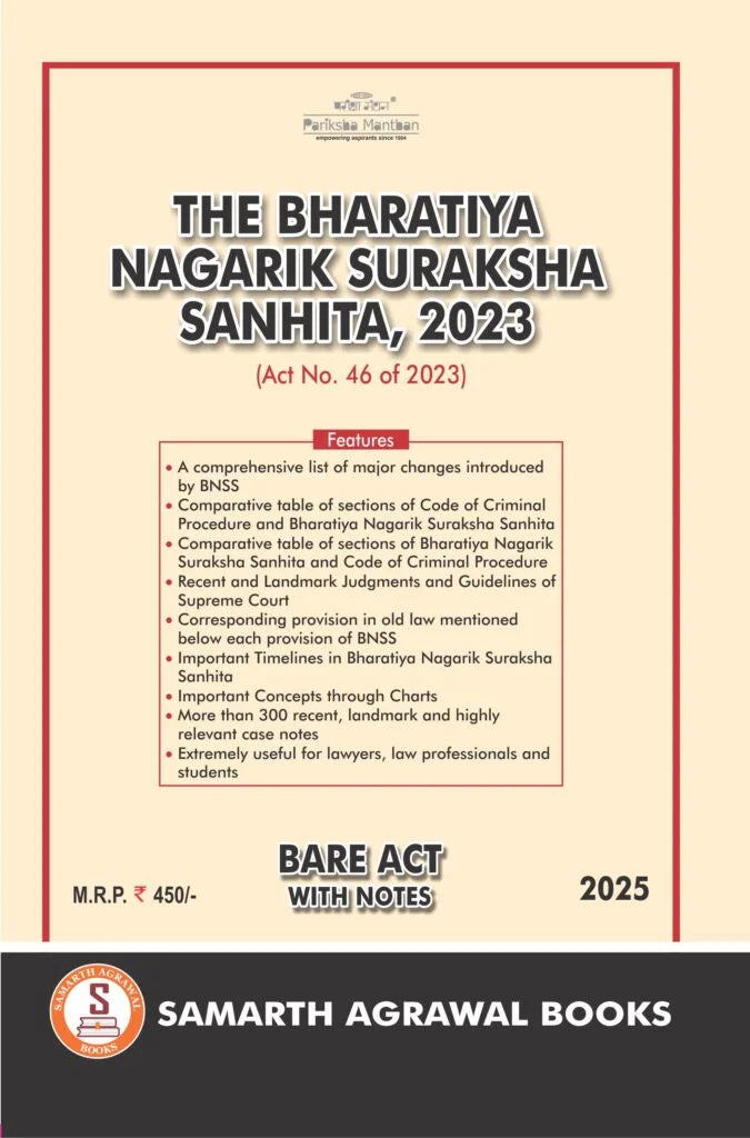 Bharatiya Nagarik Suraksha Sanhita: Bare Act with Case Notes | Samarth Agrawal
