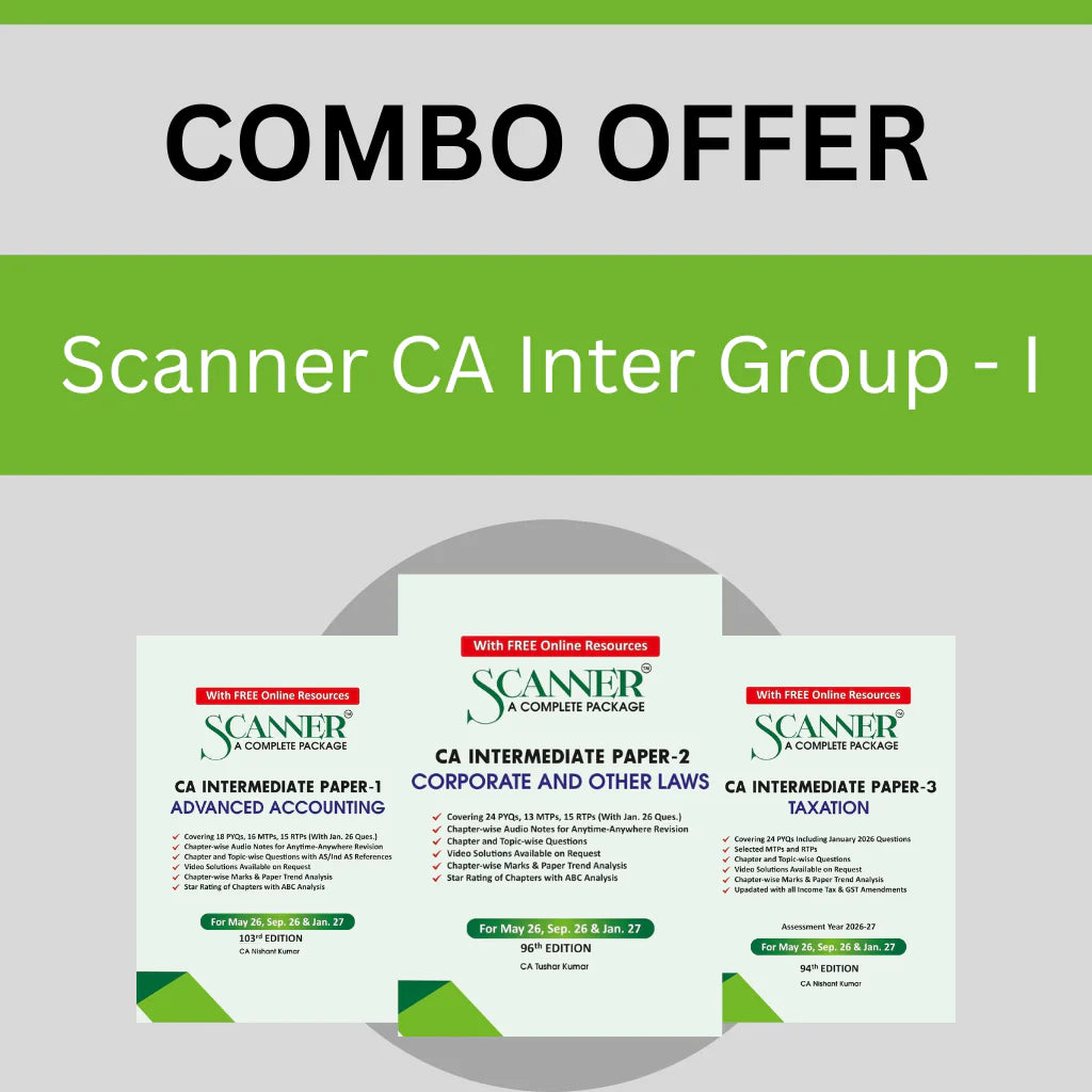 CA Inter Group 1 |  Combo For May 26, Sep. 26 & Jan. 27 | Suchita