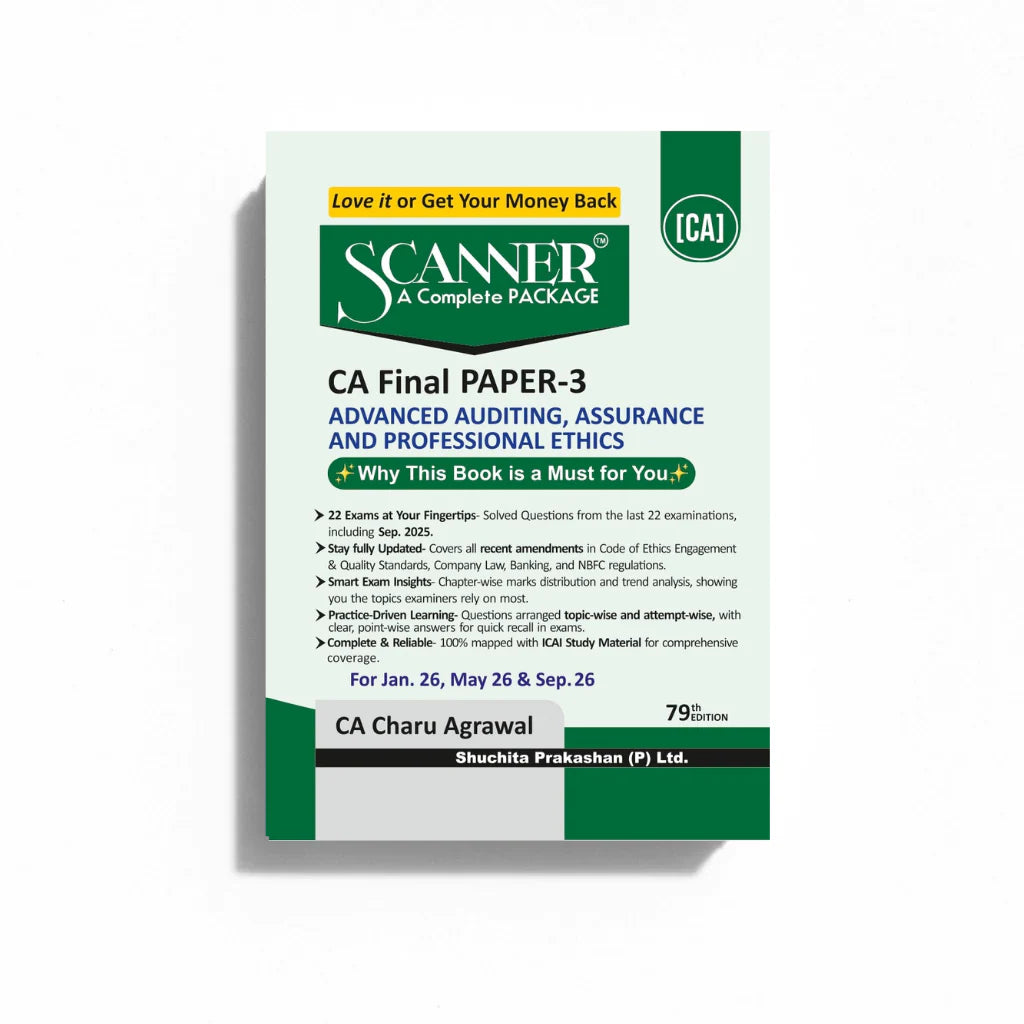 CA Final Paper - 3 | Advanced Auditing, Assurance and Professional Ethics | For Jan. 26, May 26 & Sep. 26 | Suchita