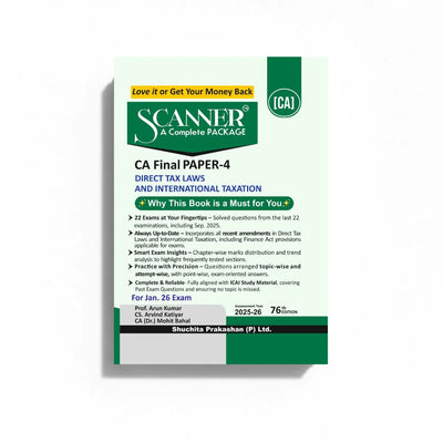 CA Final Paper - 4 | Direct Tax Laws & International Taxation | Jan. 26, May 26 & Sep. 26 | Suchita