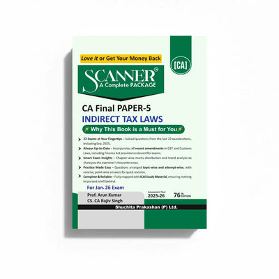 CA Final Paper - 5 | Indirect Tax Laws | Jan. 26, May 26 & Sep. 26 | Suchita