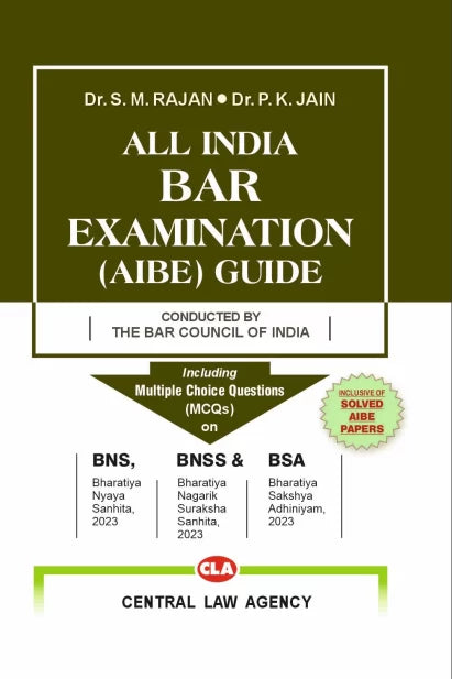 All India Bar Examination (AIBE) Guide | Dr. P. K. Jain & Dr. S. M. Rajan | Central Law Agency | 6th Edition 2026