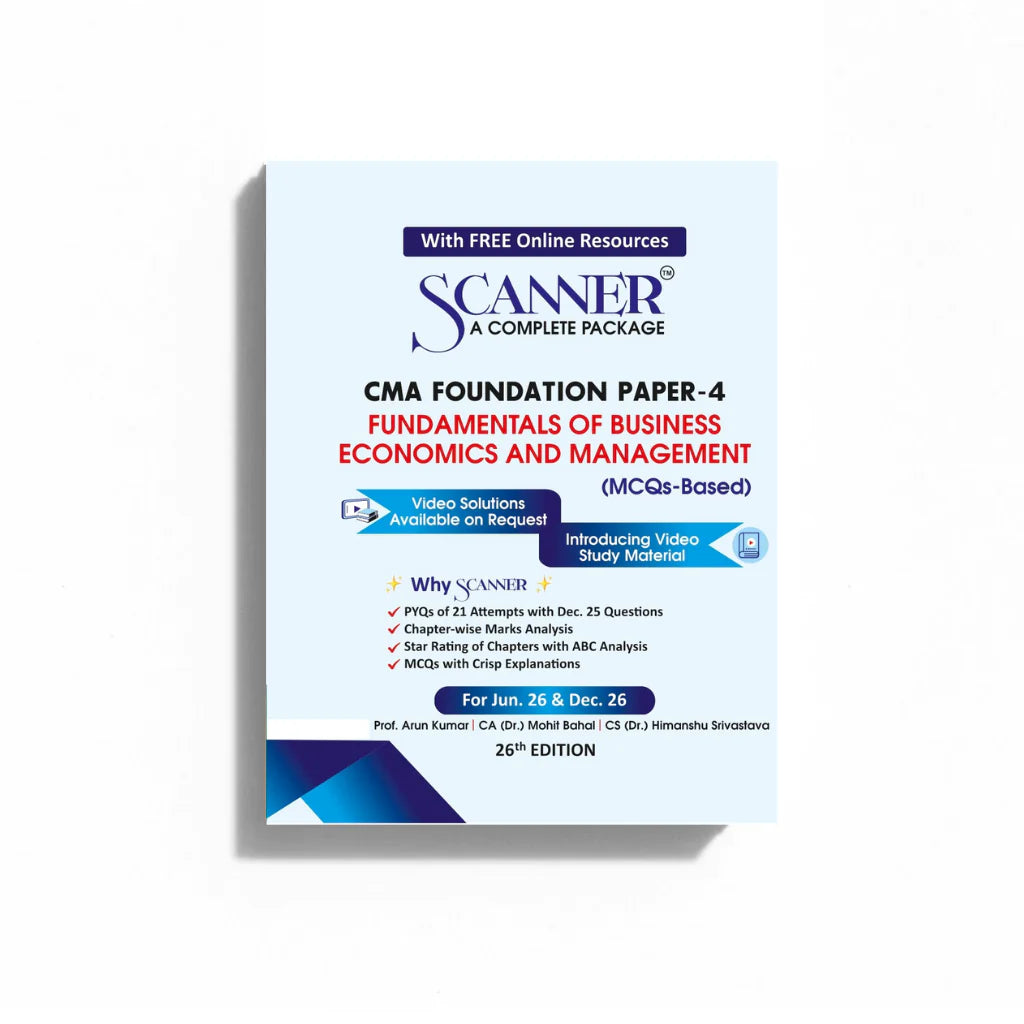CMA Foundation Paper - 4 | Fundamentals of Business Economics and Management For | Jun.26 & Dec.26 | Suchita