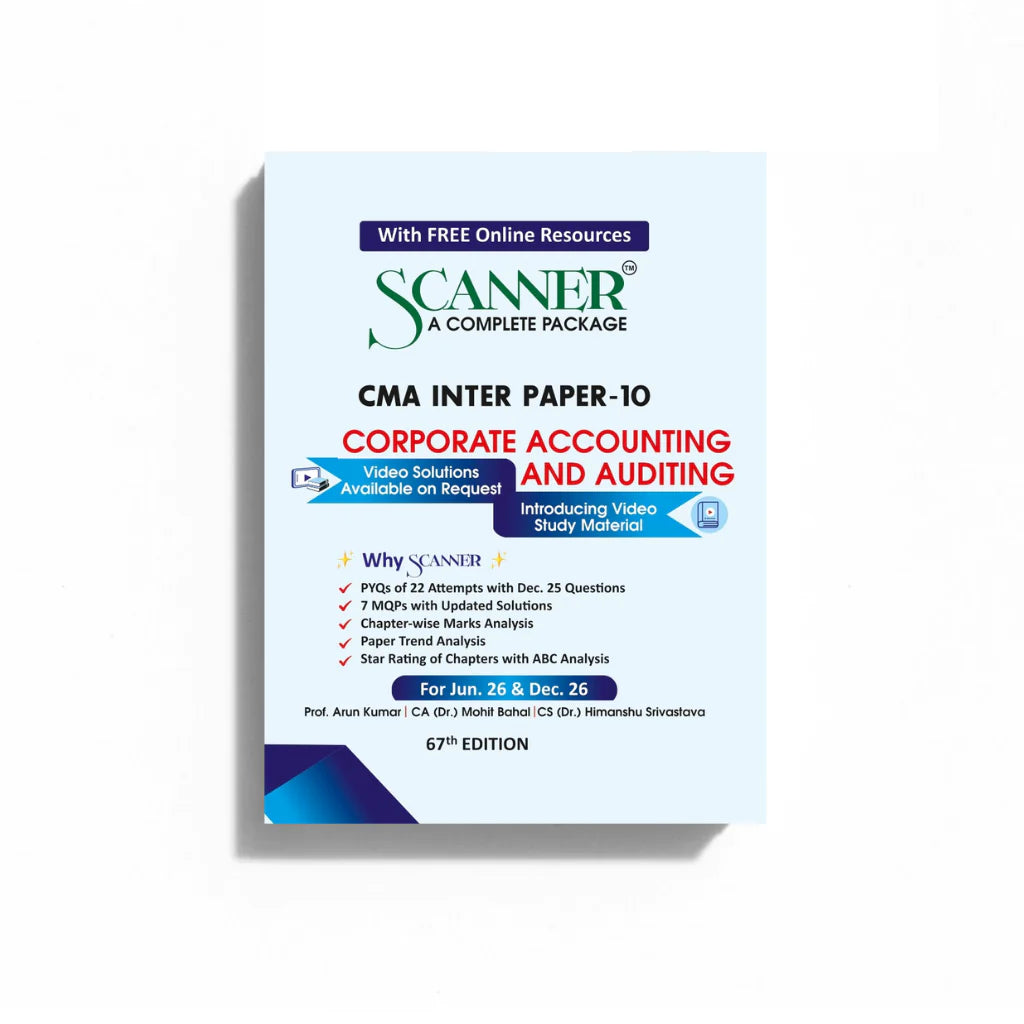 CMA Inter Paper - 10 | Corporate Accounting and Auditing | Jun'26, Dec'26 | Suchita