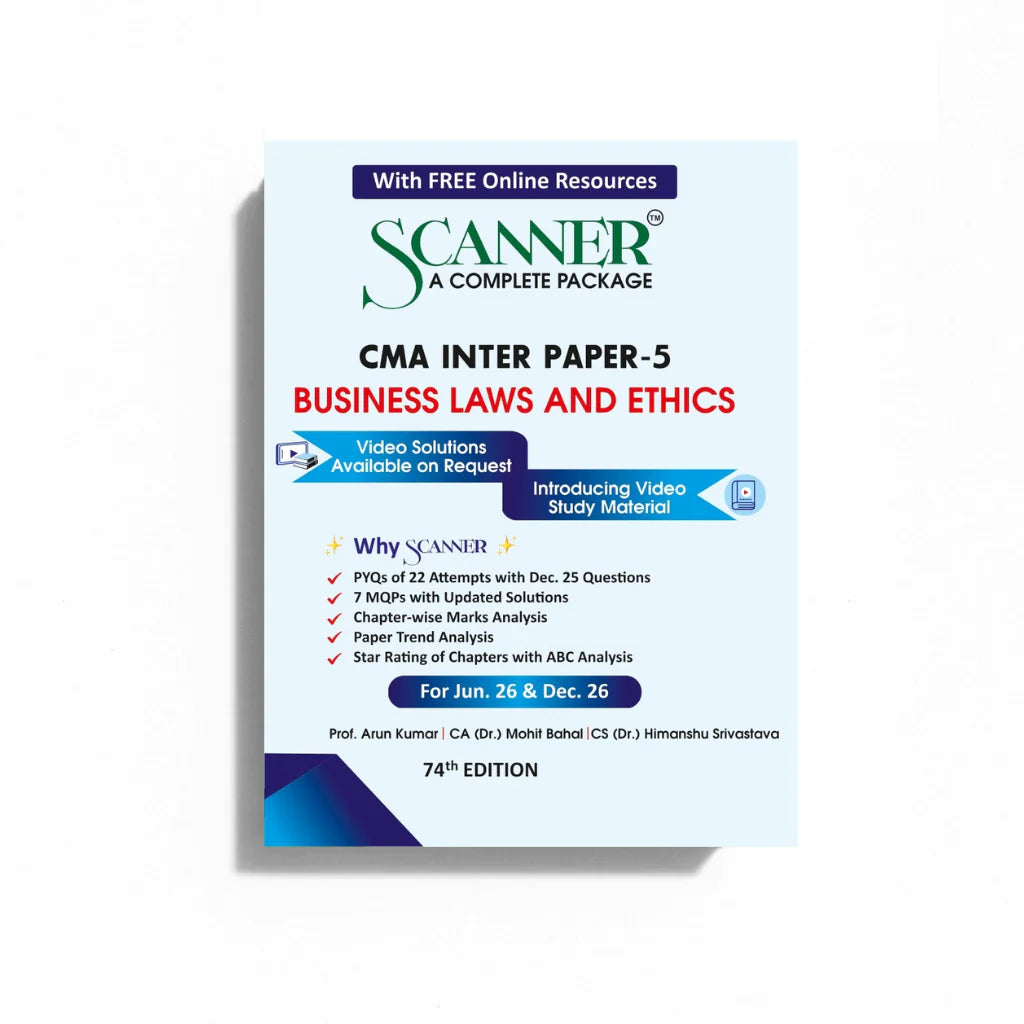 CMA Inter Paper - 5 | Business Laws and Ethics | Jun'26, Dec'26 | Suchita
