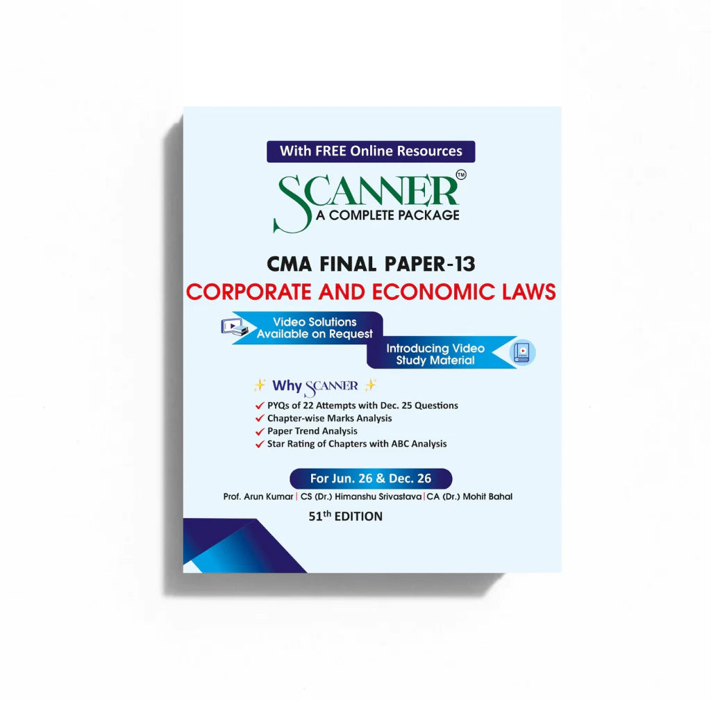 CMA Final Paper - 13 | Corporate and Economic Laws | Jun'26, Dec'26 | Suchita