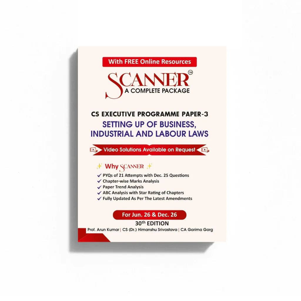 CS Executive Paper - 3 | Setting up of Business, Industrial and Labour Laws | For Jun'26, Dec'26 | Suchita