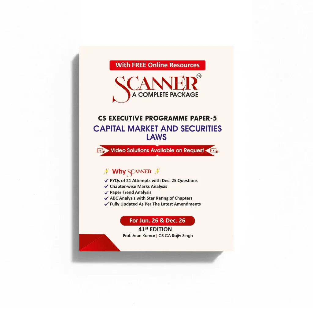 CS Executive Paper - 5 | Capital Market and Securities Laws | For Jun'26, Dec'26 | Suchita