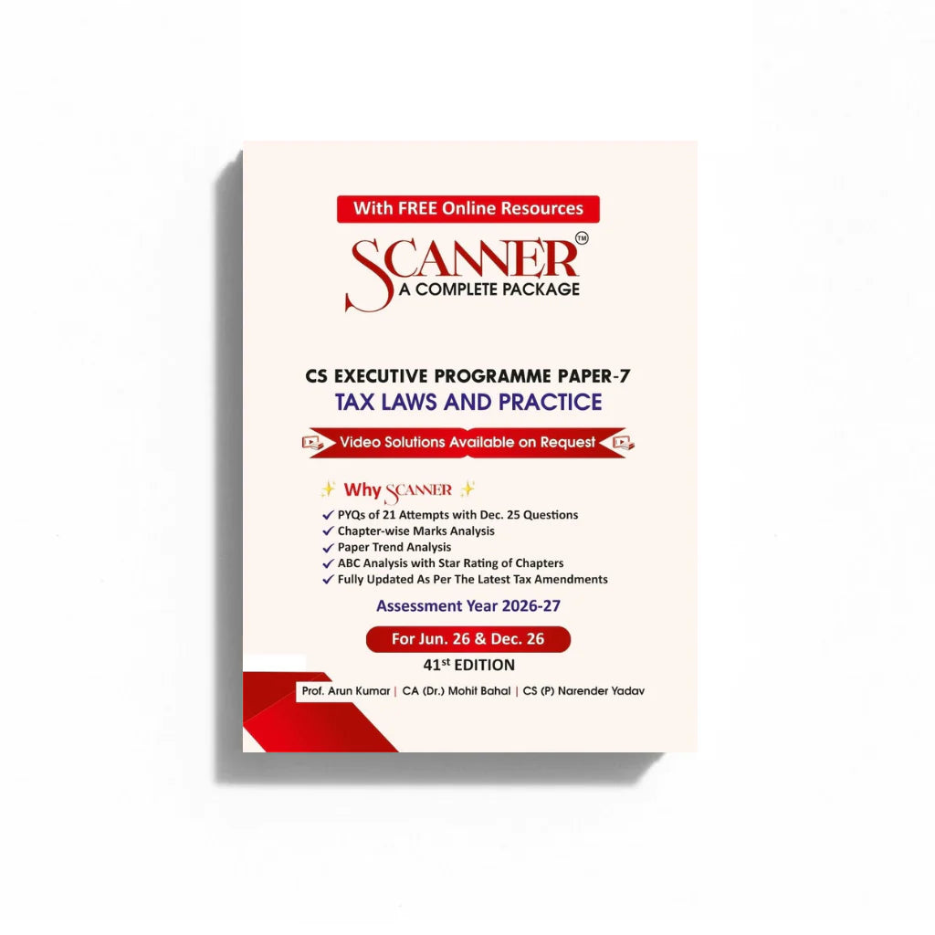 CS Executive Paper - 7 | Tax Laws and Practice | For Jun. 26, Dec. 26 | Suchita