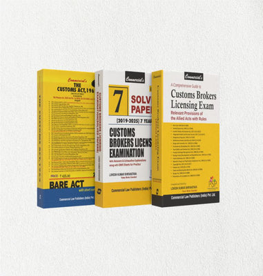 Exclusive Combo Pack to Crack CUSTOM BROKERS LICENSING EXAM | Lokesh Kumar Shrivastava |  Commercial Law Publishers