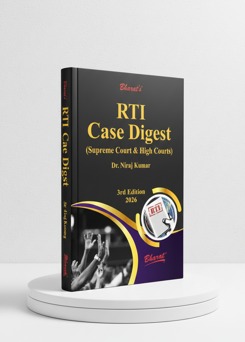RTI CASE DIGEST | Dr. Niraj Kumar | Bharat Law House | Eition 2025 - GenZbookcompany