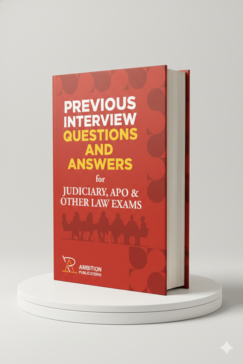Previous Interview Q&A Guide for Judiciary, APO & Law Exams | AMBITION PUBLICATIONS | Edition 2026 - GenZbookcompany