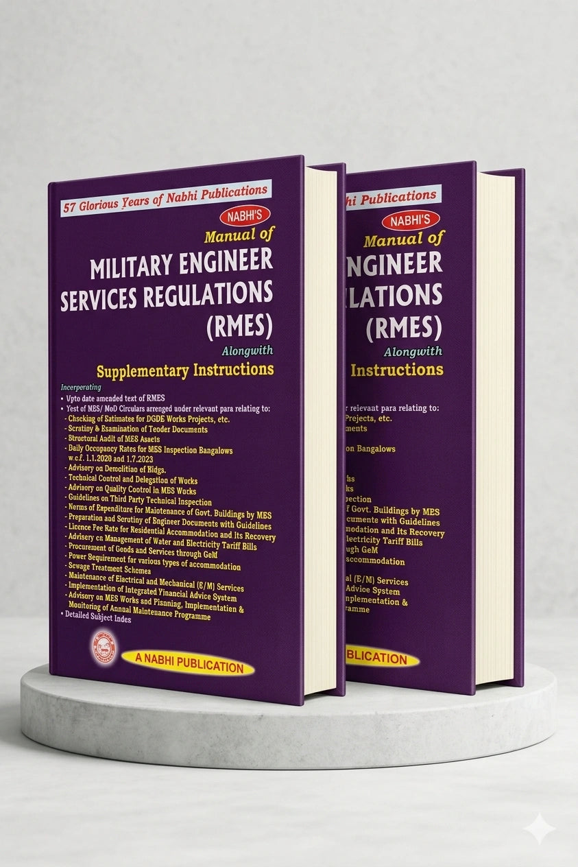Manual of Military Engineer Services Regulations RMES alongwith Supplementary Instructions | Nabhi Publications