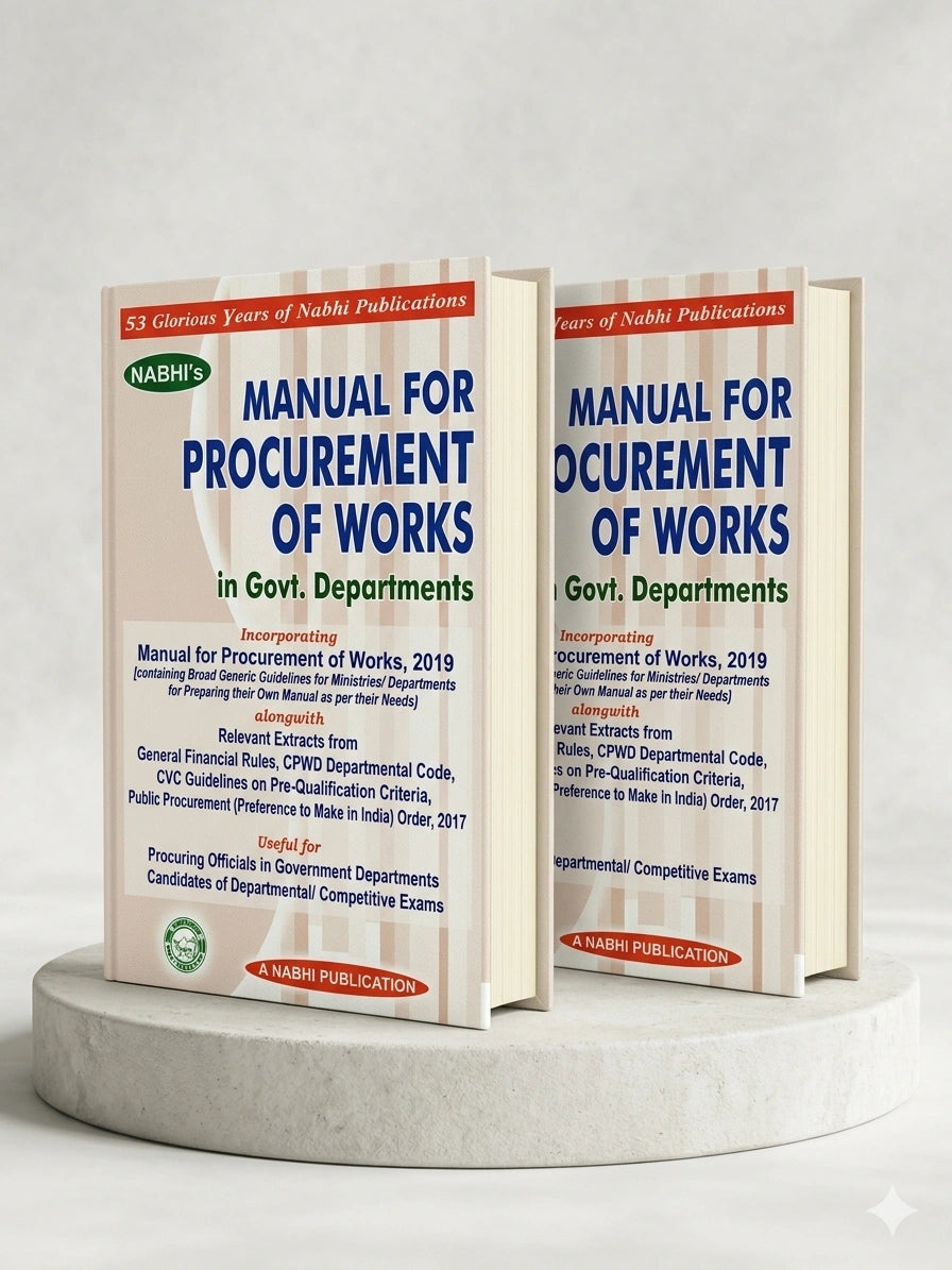 Manual For Procurement Of Works In Government Departments | Nabhi Publications