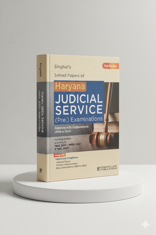 (PRELIMS Solved) and (MAINS Unsolved) Papers for (HJS) Haryana Judicial Service Exam | Singhal Law Publication - GenZbookcompany