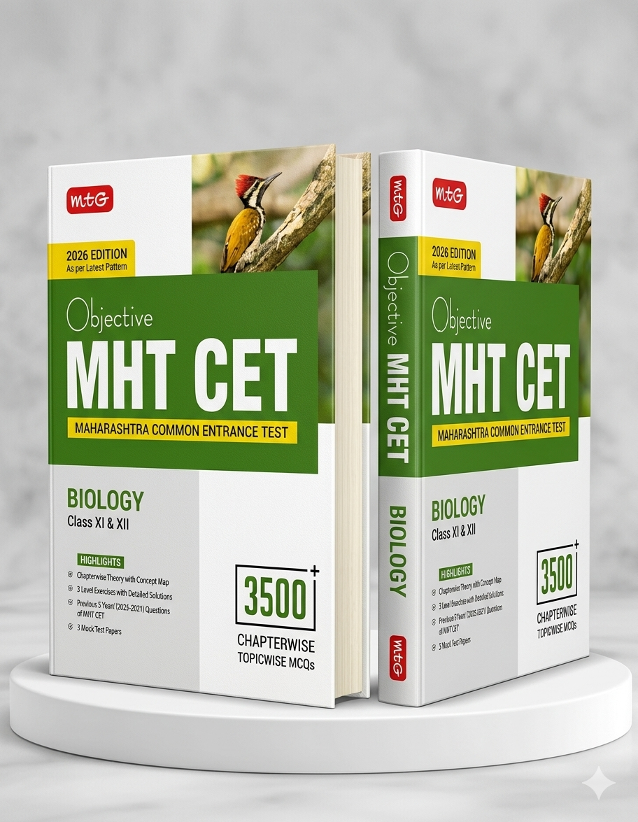 MTG Objective MHT CET Biology | 3500+ Chapter-wise Topic-wise MCQs with 5 Years PYQs Book & Mock Test Papers For 2025-2026 Exam