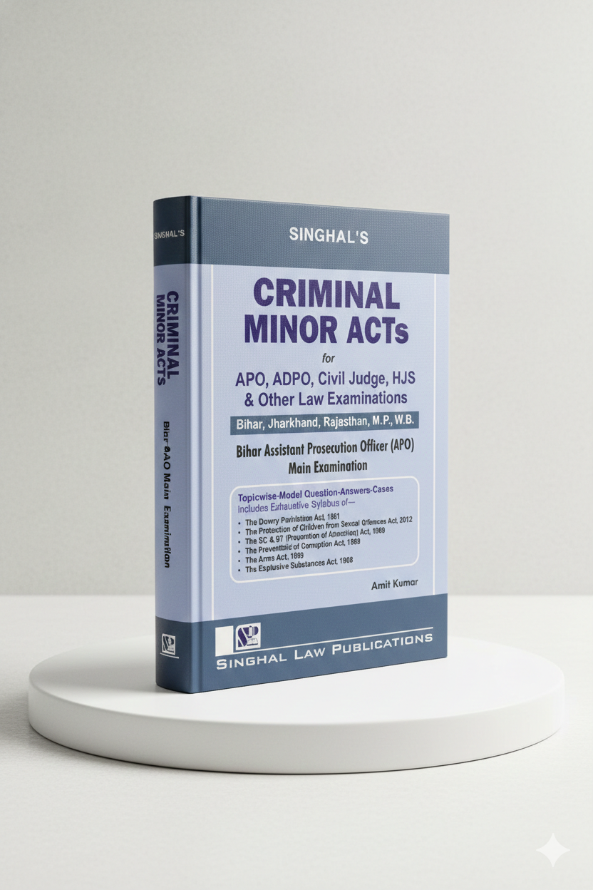 Criminal Minor Act for APO,ADPO,Civil Judge,HJS | Amit Kumar | Singhal Law Publication - GenZbookcompany