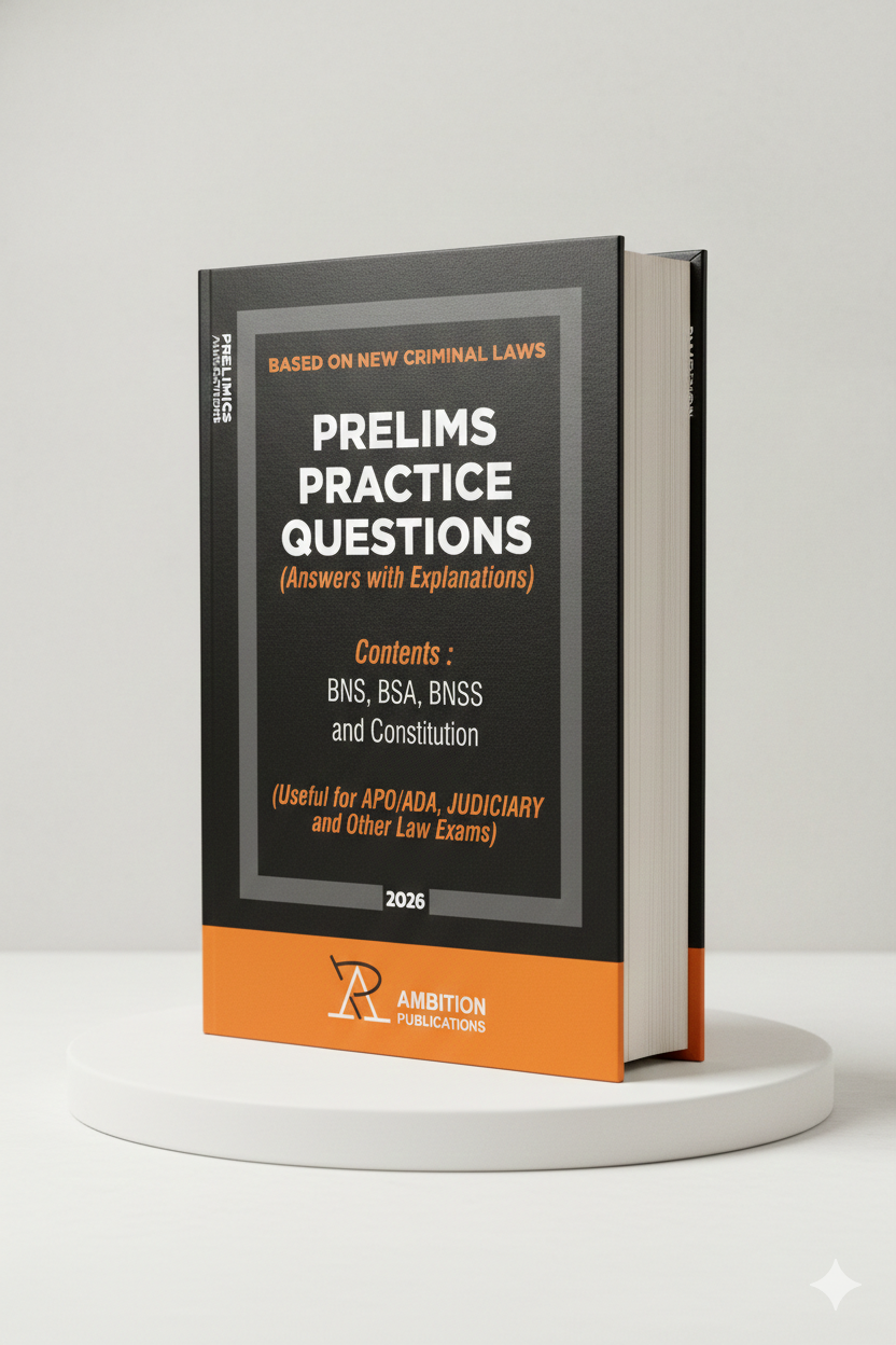 Criminal Laws Prelims Objective Book (Answers with Explanations) | AMBITION PUBLICATIONS | Edition 2026 - GenZbookcompany