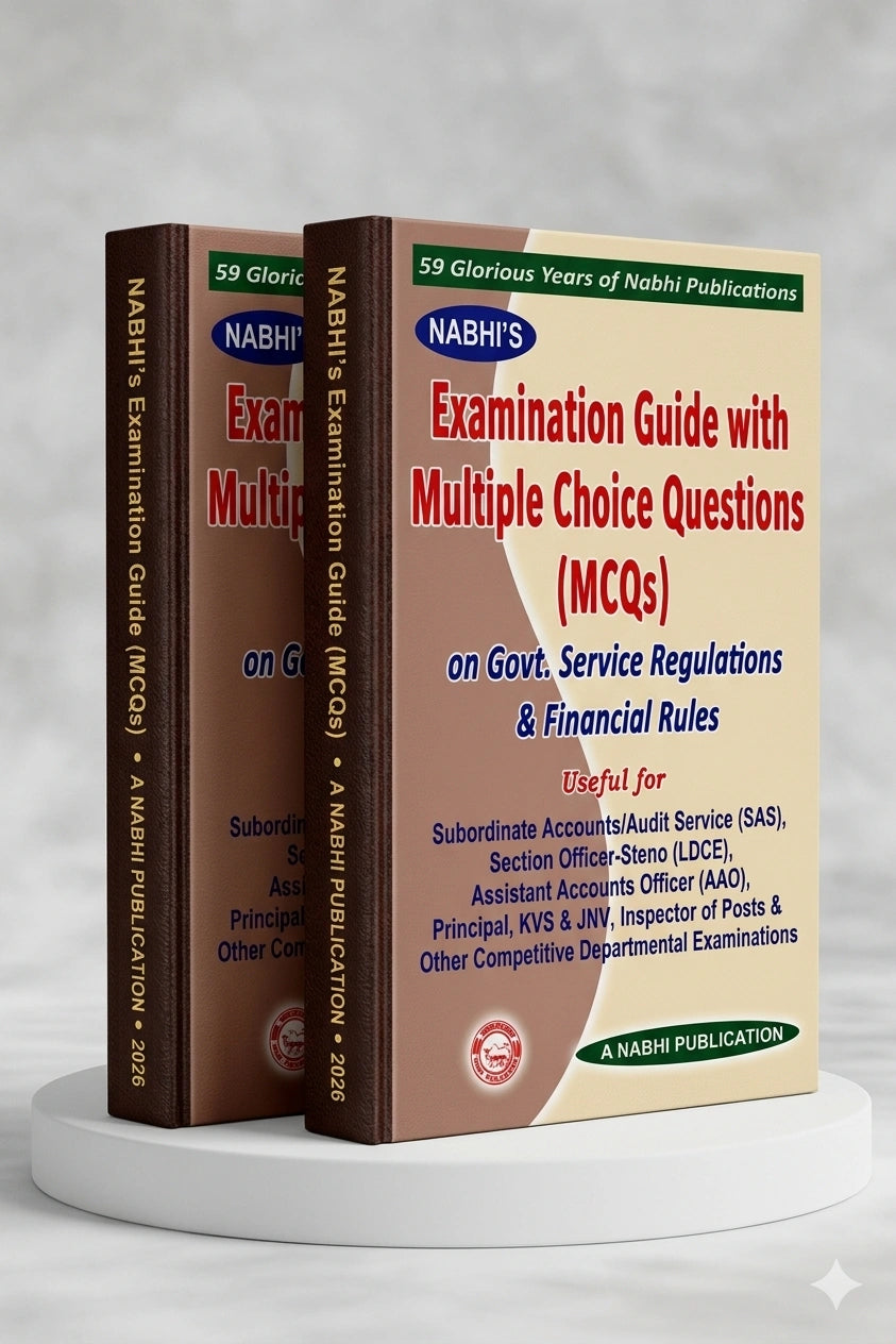 Examination Guide With Multiple Choice Questions MCQs on Government Service Regulations and Financial Rules | Nabhi Publications