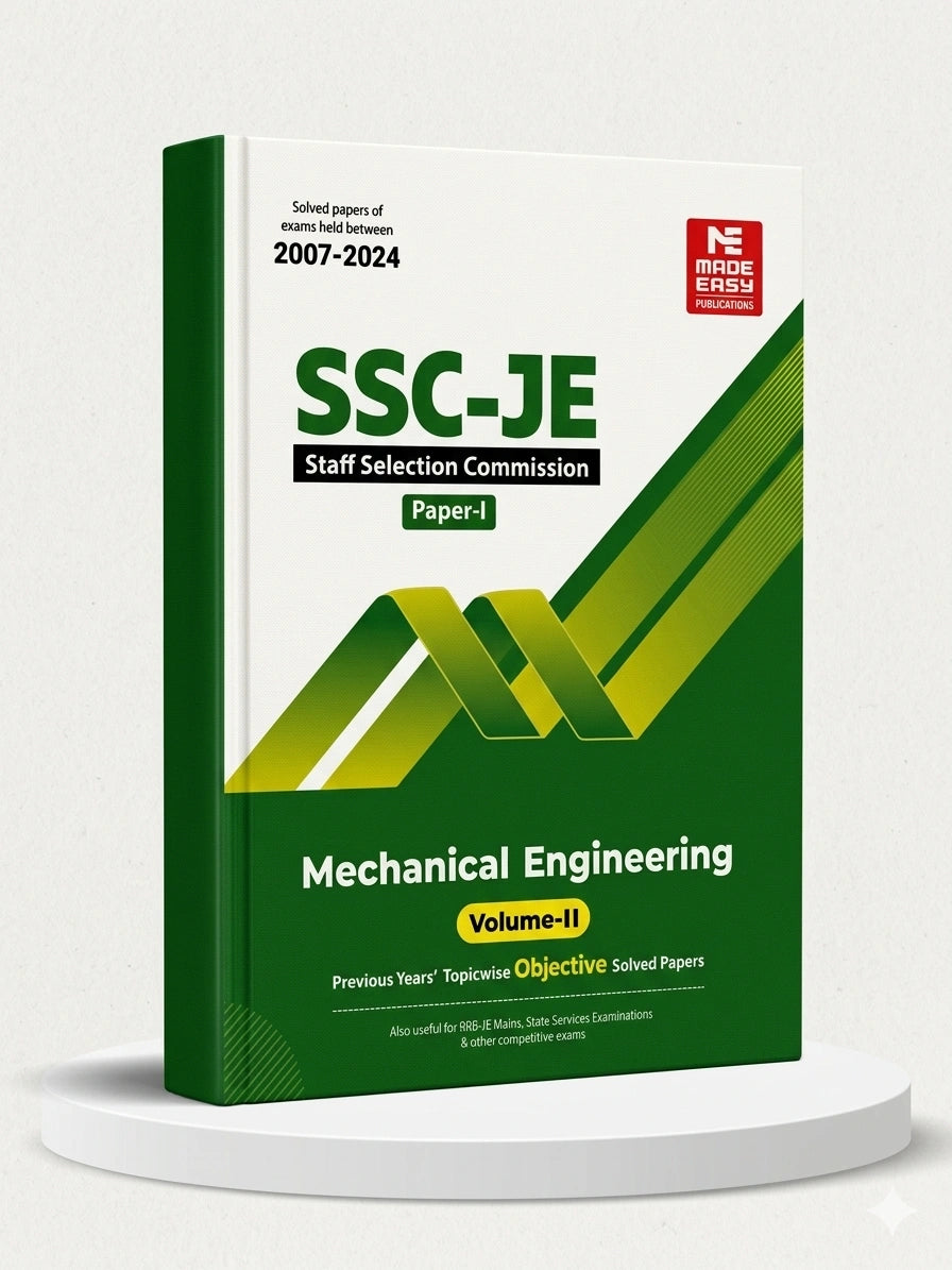 SSC-JE: Mechanical Engineering 2025- Previous Year Objective Solved Paper-1 Volume-2 | MADE EASY Publications | Edition 2026