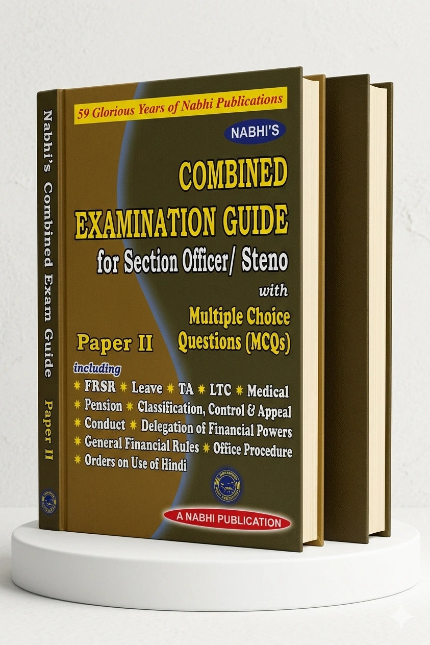 Combined Examination Guide for Section Officer Steno with Multiple Choice Questions (MCQs) Paper II | Nabhi Publications